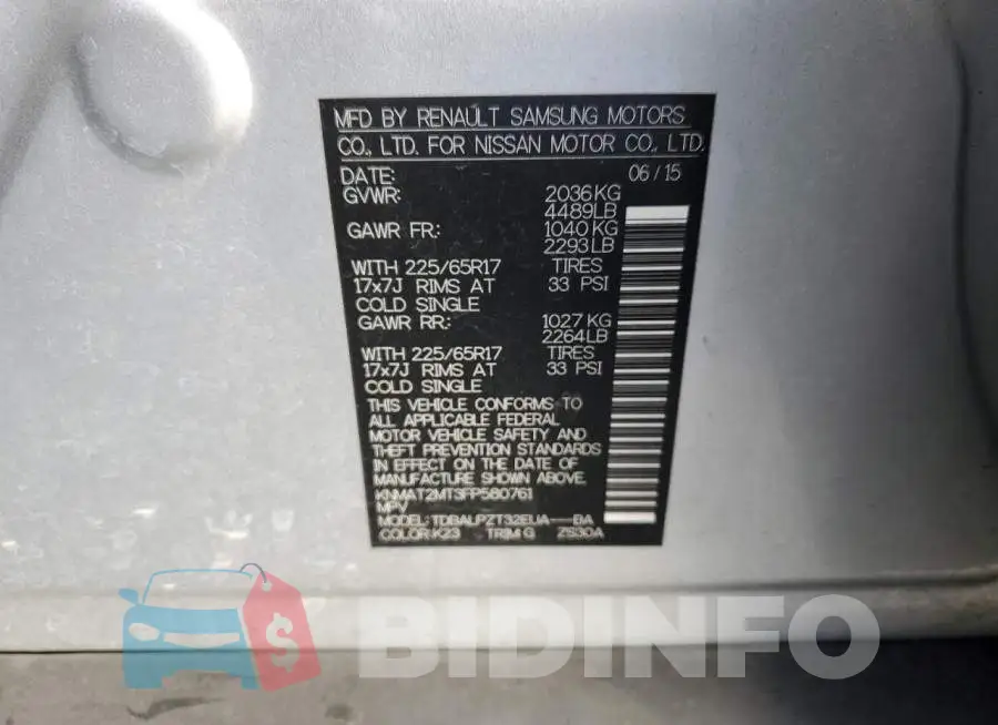 KNMAT2MT3FP580761 Photo# 14
