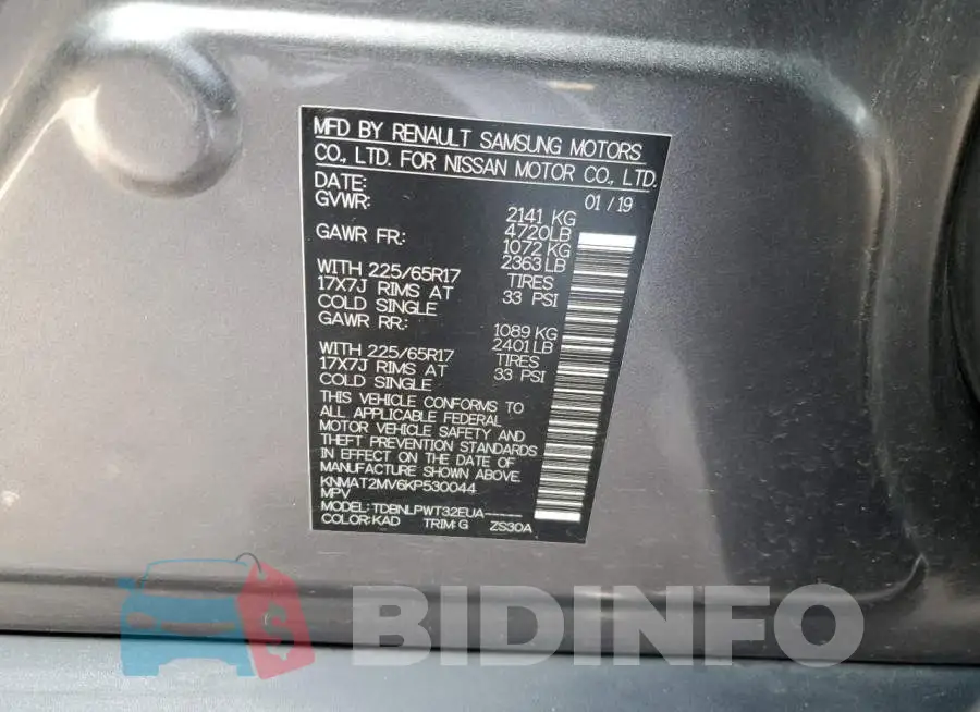 KNMAT2MV6KP530044 Photo# 12