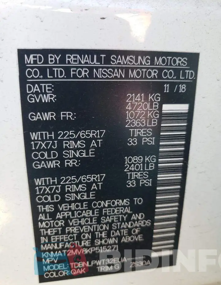 KNMAT2MV8KP515271 Photo# 12