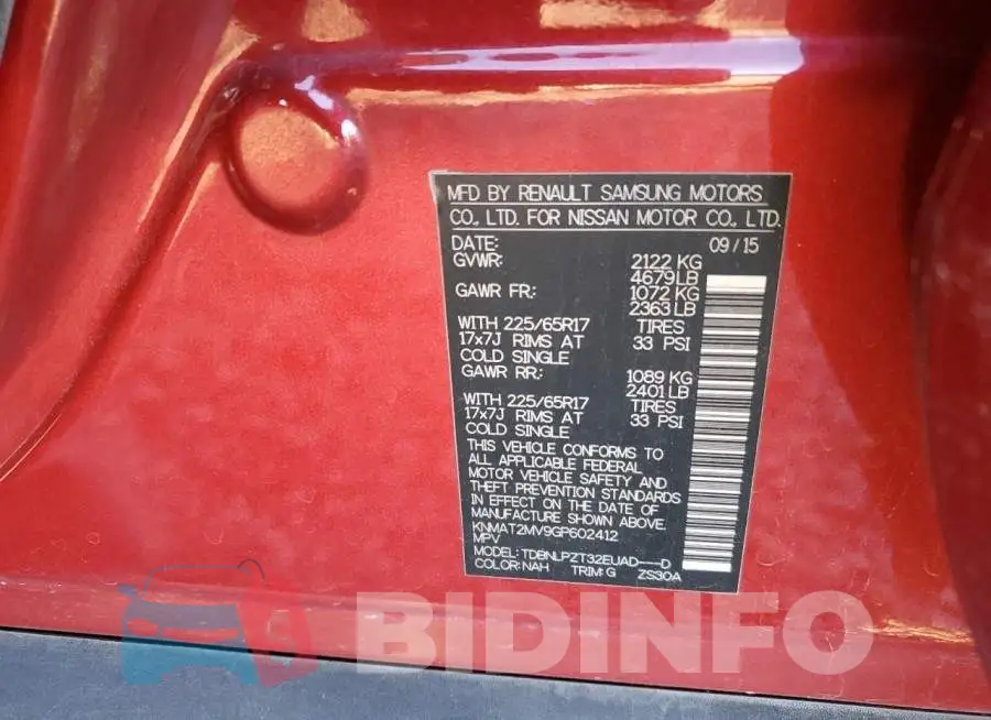 KNMAT2MV9GP602412 Photo# 12