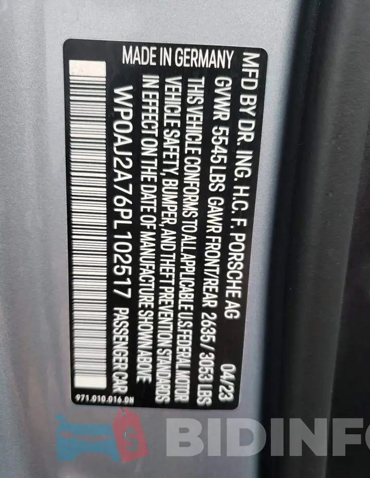 WP0AJ2A76PL102517 Photo# 12