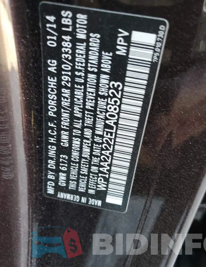WP1AA2A22ELA08523 Photo# 12