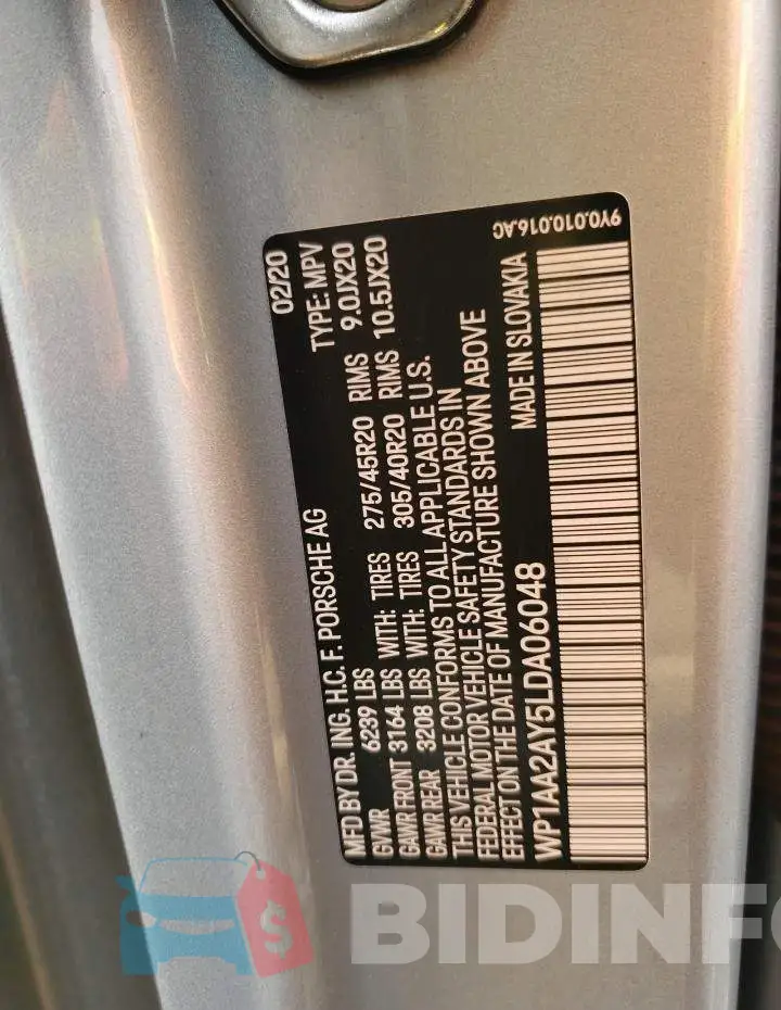 WP1AA2AY5LDA06048 Photo# 13
