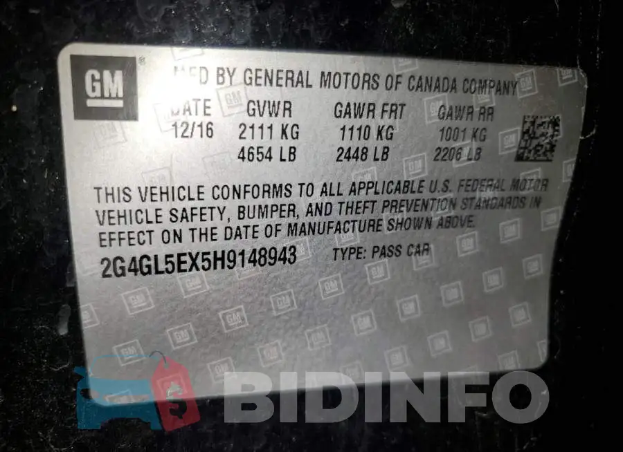 2G4GL5EX5H9148943 Photo# 12