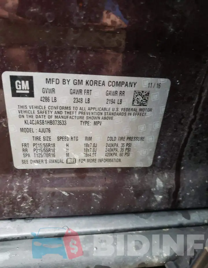 KL4CJASB1HB073533 Photo# 12