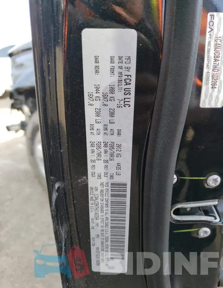 1C4NJCBA7HD102264 Photo# 13