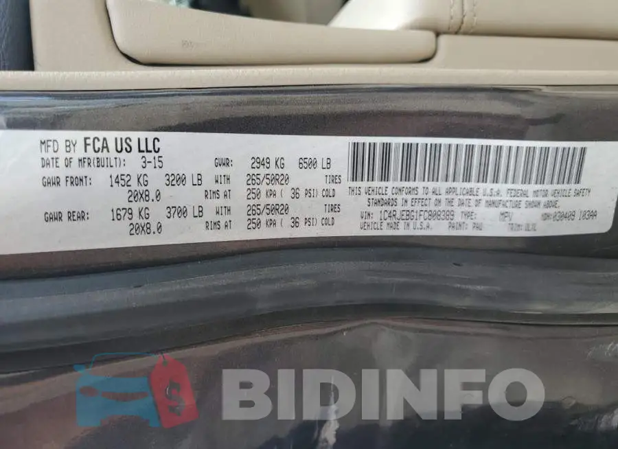 1C4RJEBG1FC808389 Photo# 14