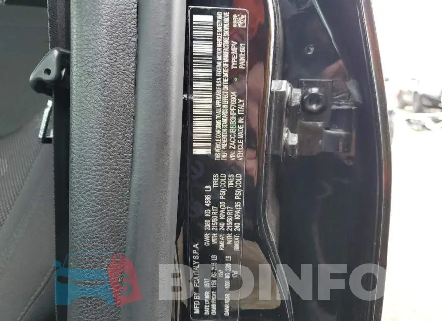 ZACCJBBB3HPF76904 Photo# 13