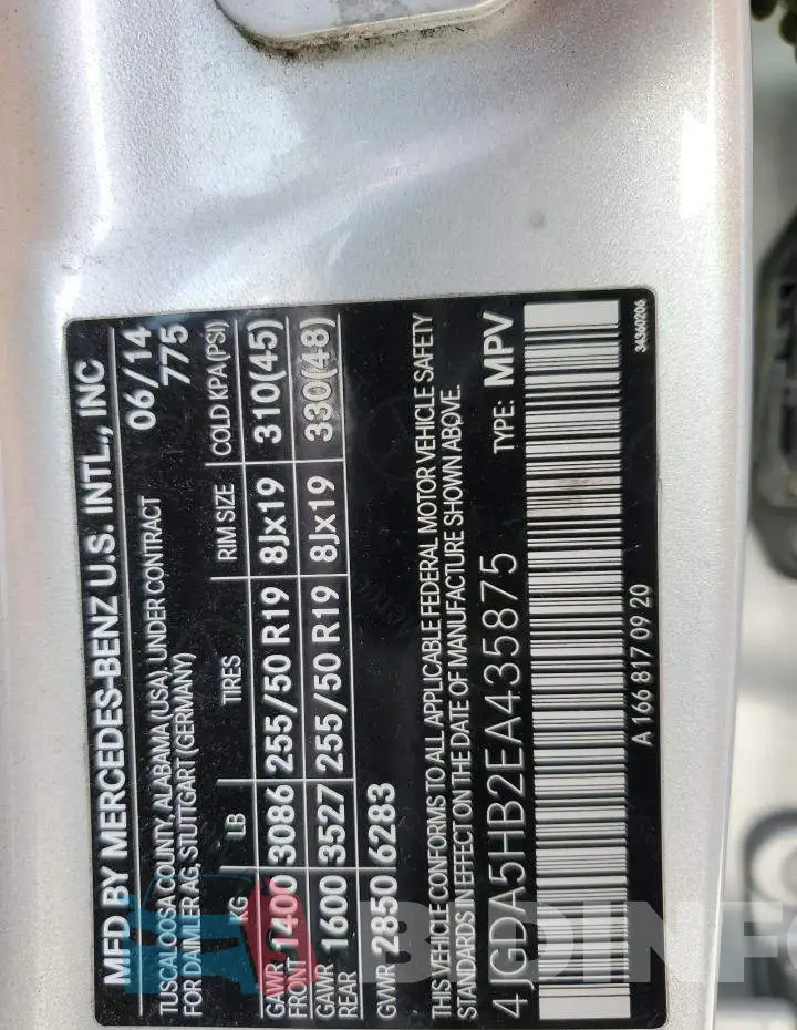 4JGDA5HB2EA435875 Photo# 13
