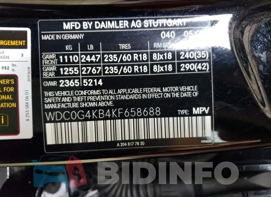 WDC0G4KB4KF658688 Photo# 14