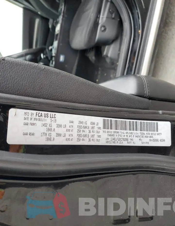 1C4RDJFG2KC792966 Photo# 12
