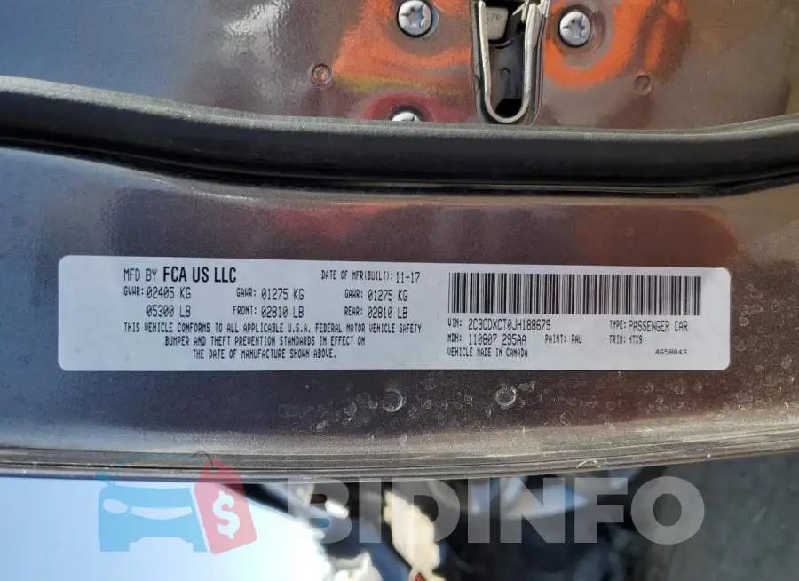 2C3CDXCT0JH188679 Photo# 12