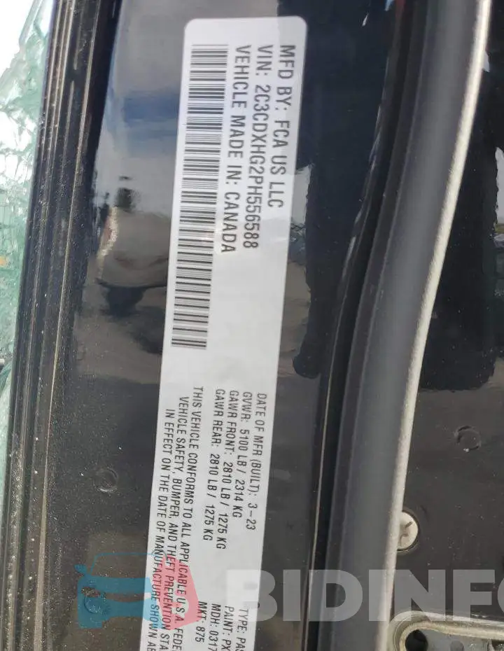 2C3CDXHG2PH556588 Photo# 13