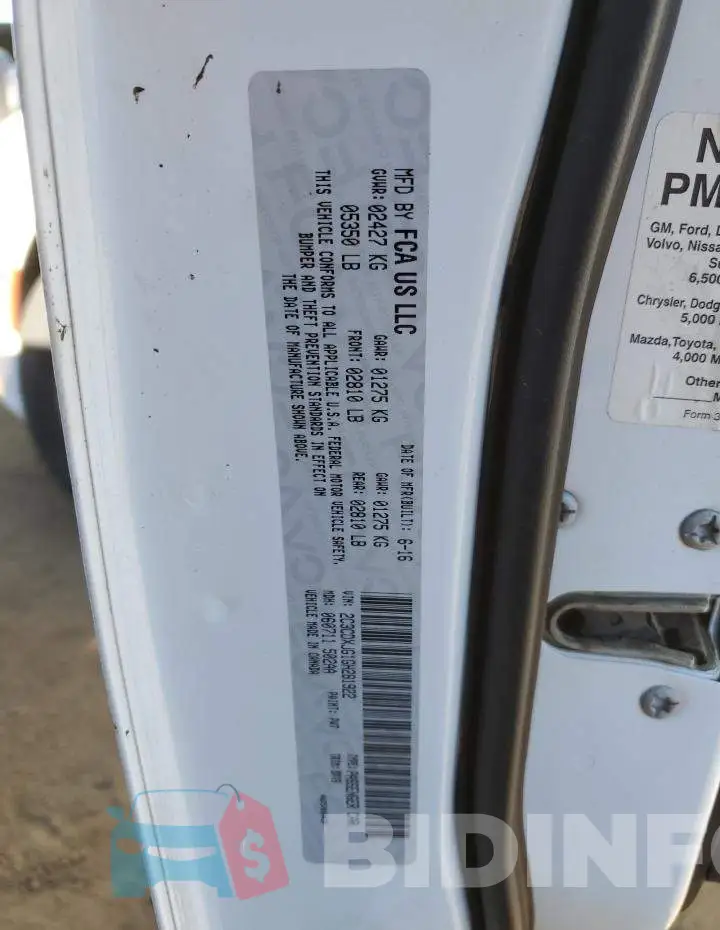 2C3CDXJG1GH281922 Photo# 12