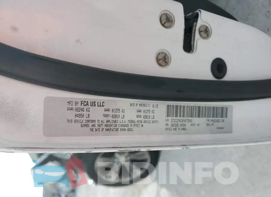2C3CDZAG3KH672543 Photo# 12
