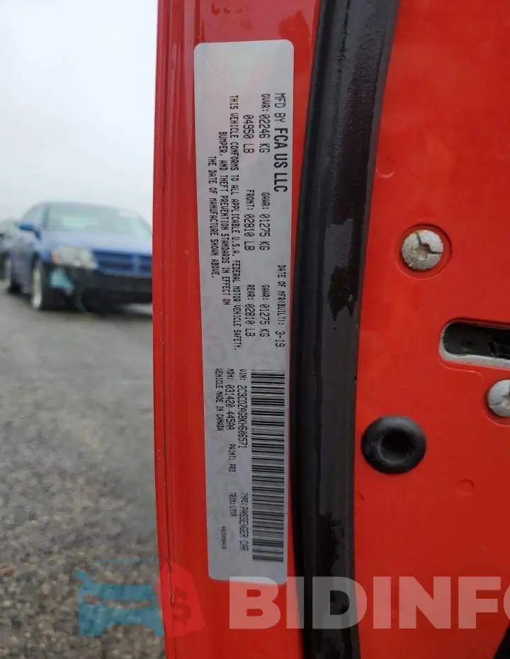 2C3CDZAG8KH606571 Photo# 13