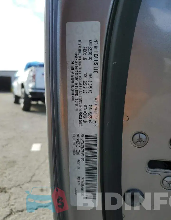 2C3CDZBG6FH901432 Photo# 12