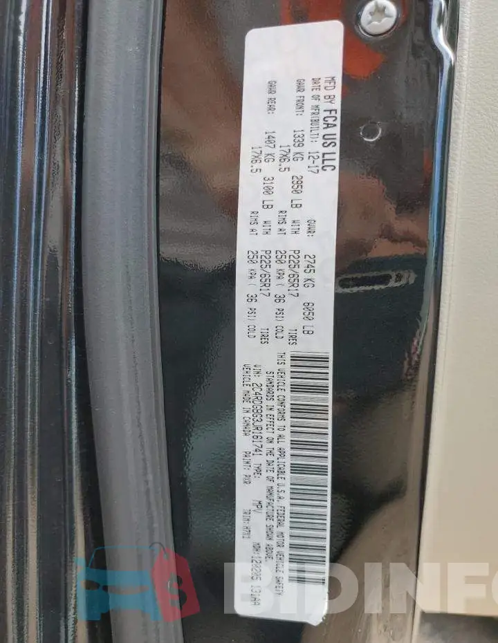 2C4RDGBG3JR161741 Photo# 13