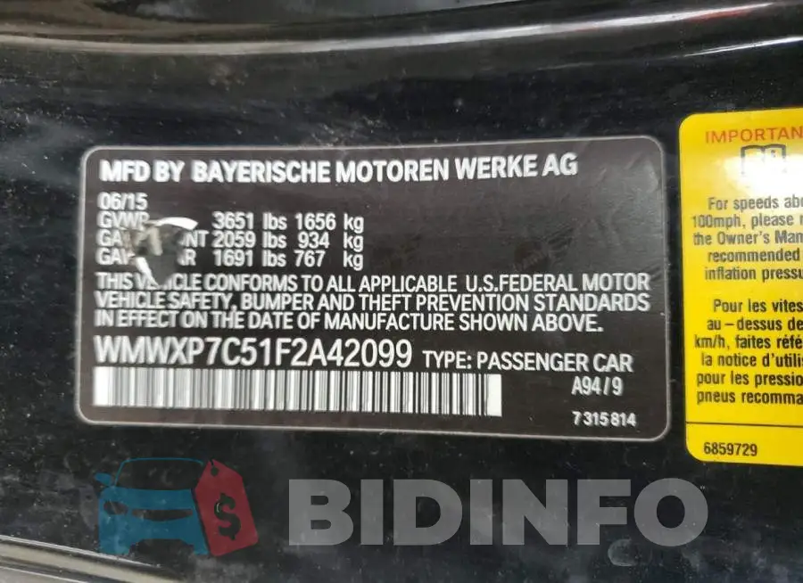 WMWXP7C51F2A42099 Photo# 12