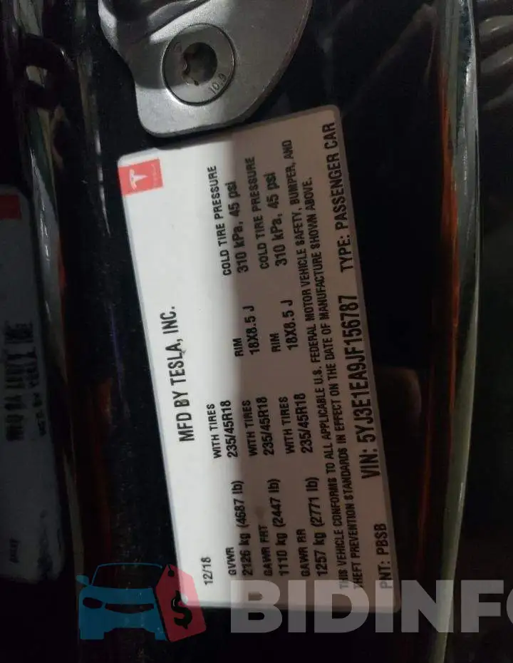 5YJ3E1EA9JF156787 Photo# 12