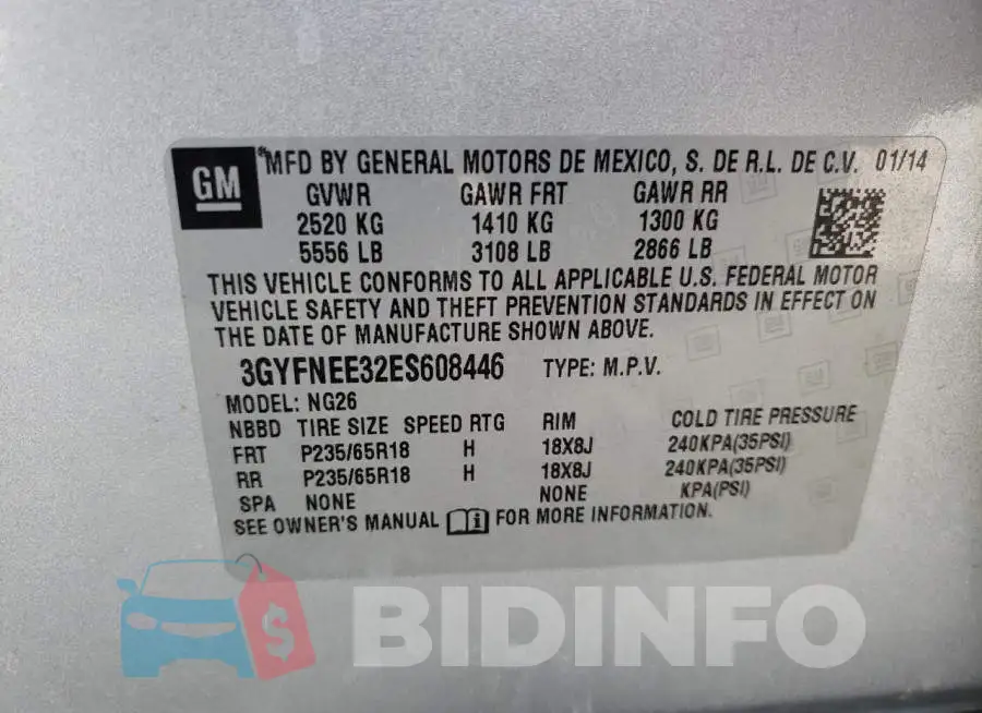 3GYFNEE32ES608446 Photo# 13