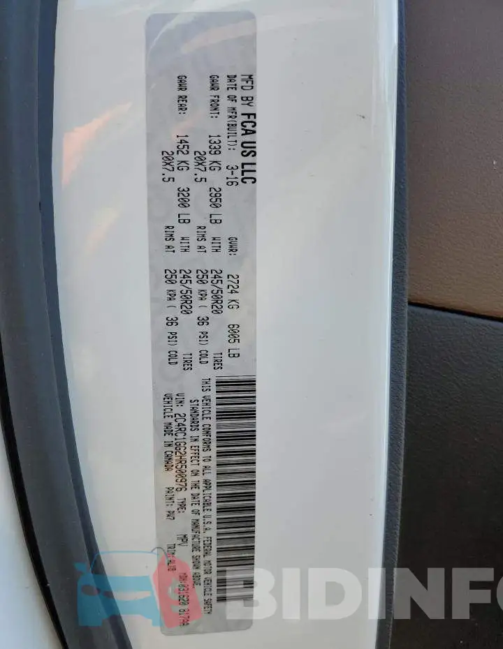 2C4RC1GG2HR500976 Photo# 13