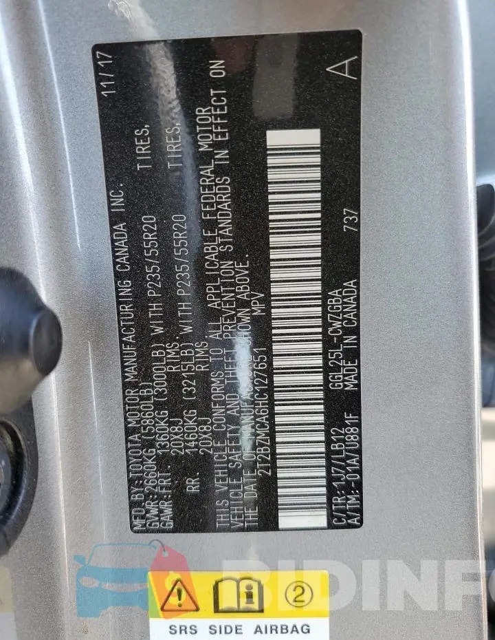 2T2BZMCA6HC127651 Photo# 14