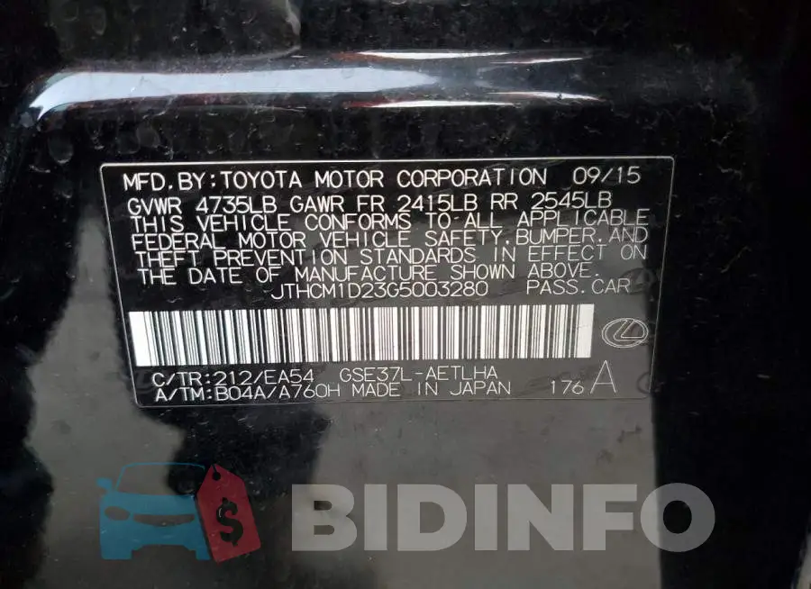 JTHCM1D23G5003280 Photo# 12