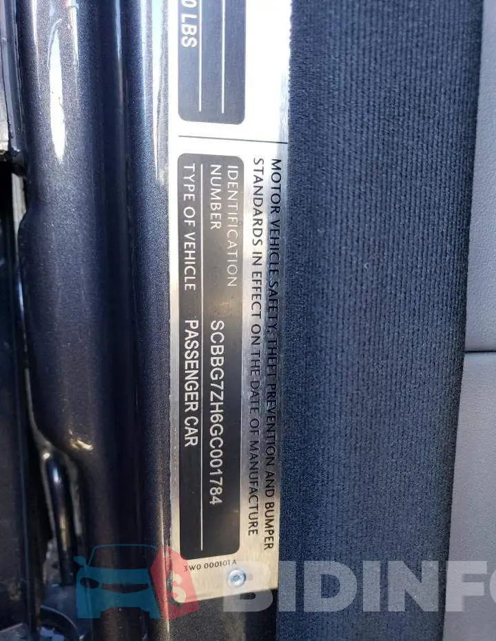 SCBBG7ZH6GC001784 Photo# 12