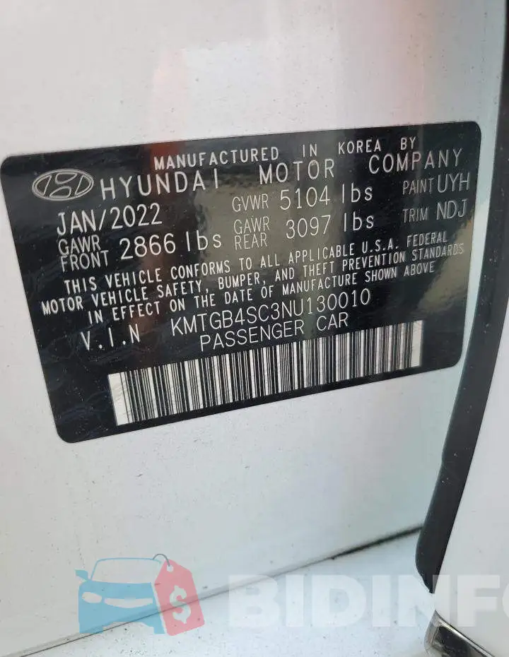 KMTGB4SC3NU130010 Photo# 12