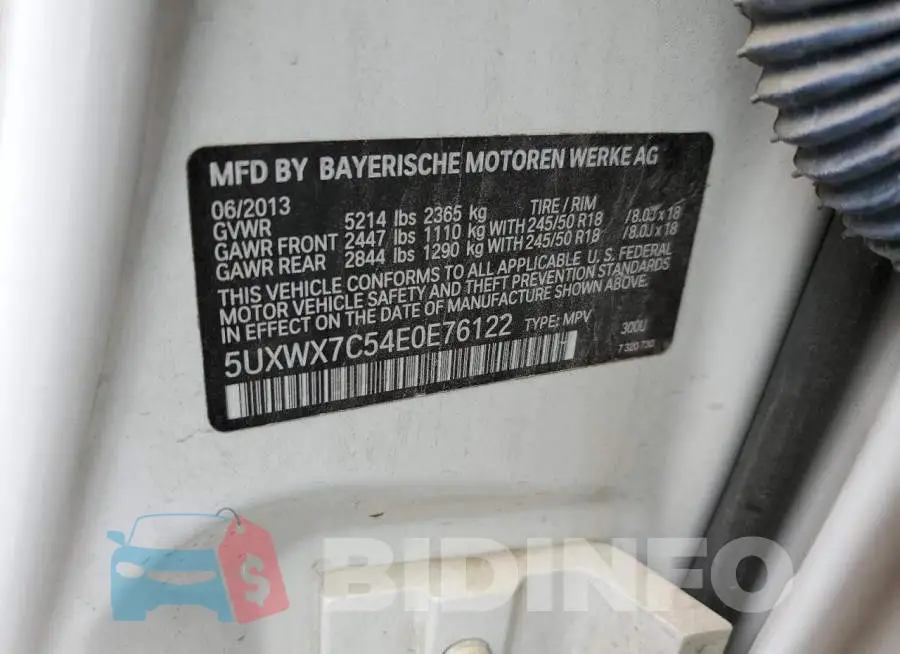 5UXWX7C54E0E76122 Photo# 12