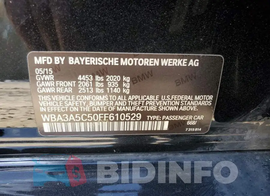 WBA3A5C50FF610529 Photo# 12