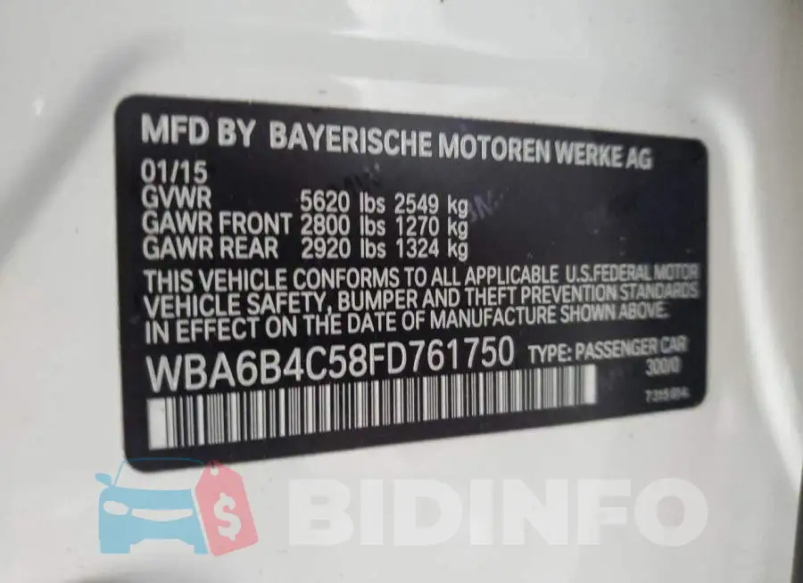 WBA6B4C58FD761750 Photo# 12