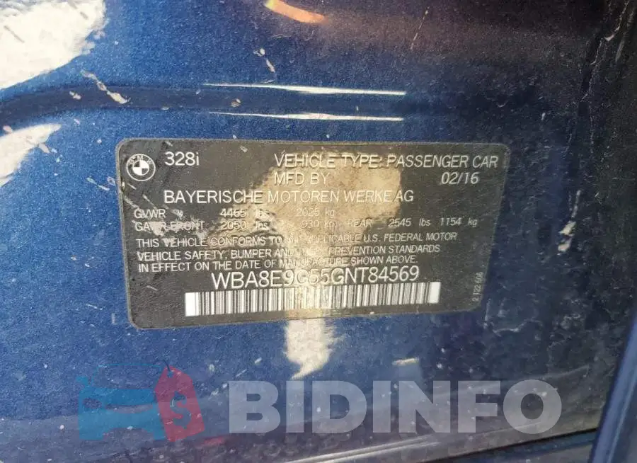 WBA8E9G55GNT84569 Photo# 12