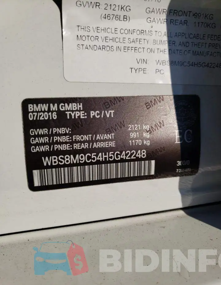WBS8M9C54H5G42248 Photo# 12