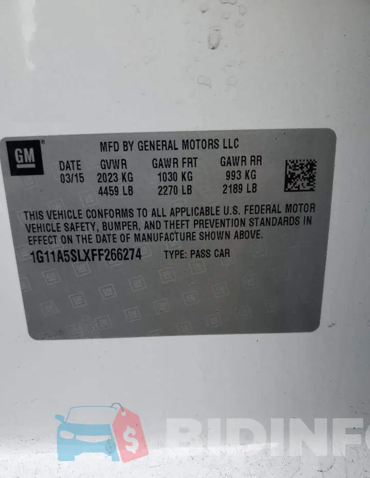 1G11A5SLXFF266274 Photo# 12