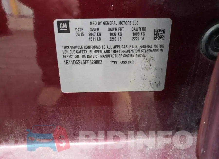 1G11D5SL6FF329863 Photo# 12