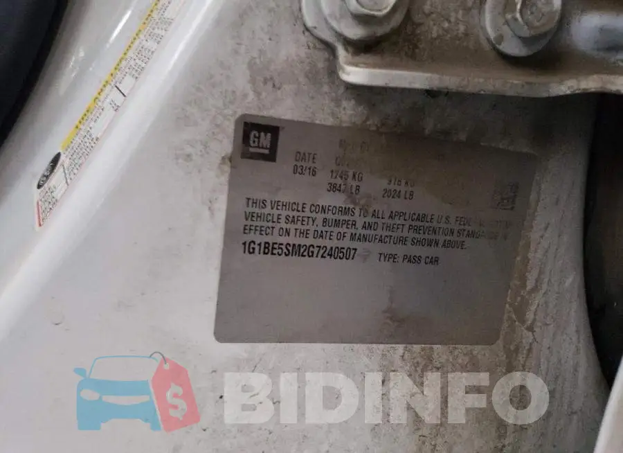 1G1BE5SM2G7240507 Photo# 12