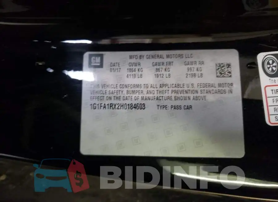 1G1FA1RX2H0184603 Photo# 12