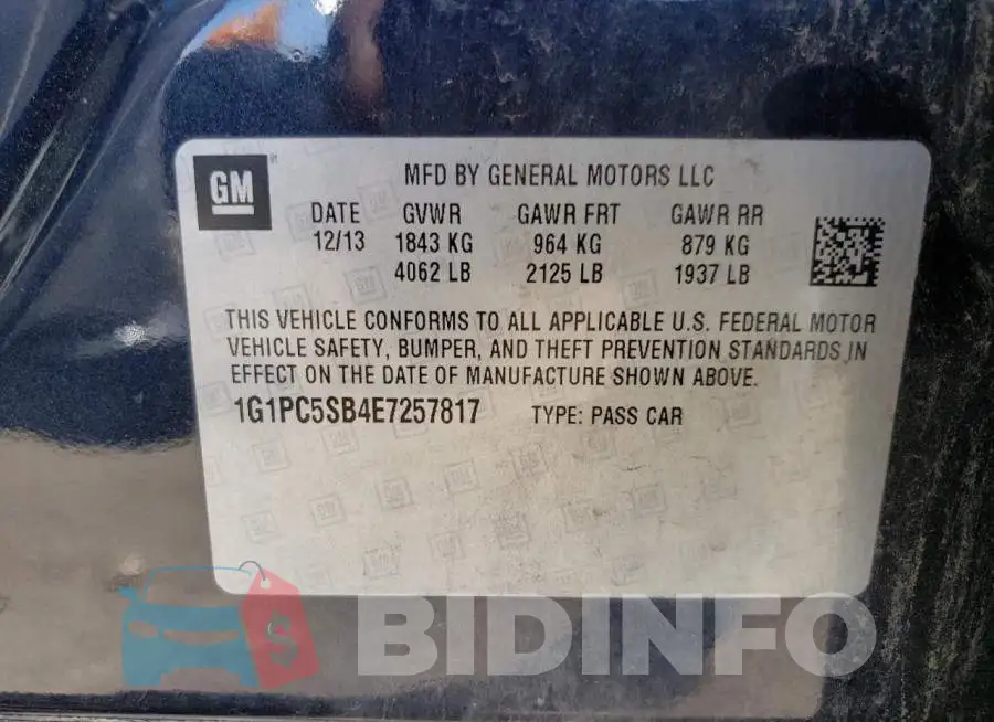 1G1PC5SB4E7257817 Photo# 12