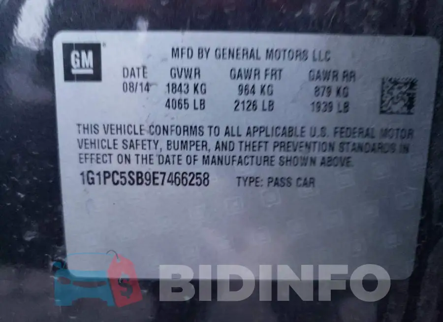 1G1PC5SB9E7466258 Photo# 12