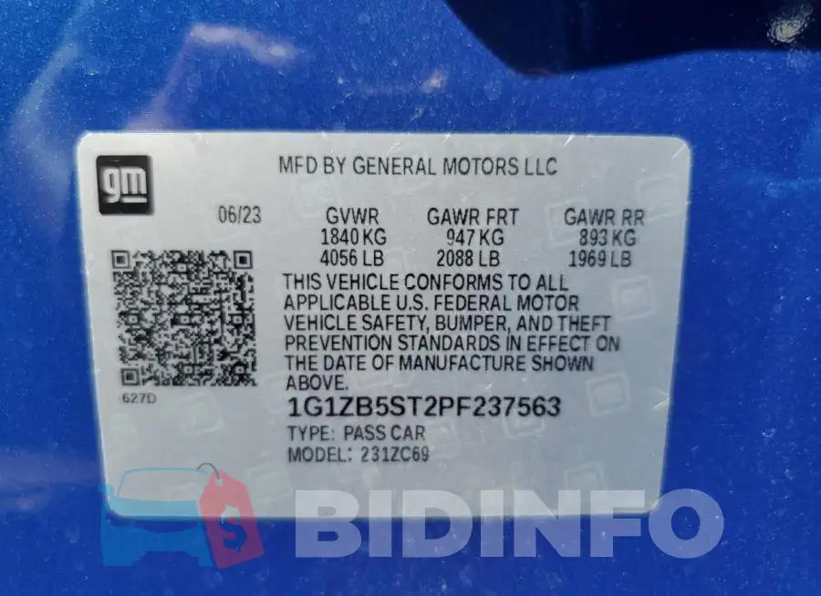 1G1ZB5ST2PF237563 Photo# 12