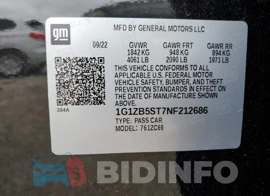 1G1ZB5ST7NF212686 Photo# 12