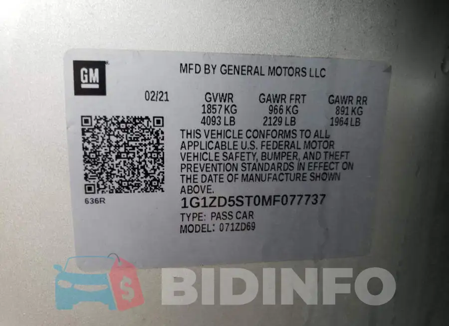 1G1ZD5ST0MF077737 Photo# 12