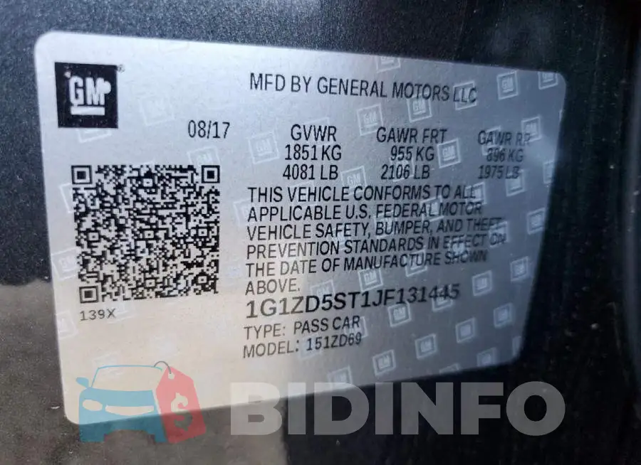 1G1ZD5ST1JF131445 Photo# 12