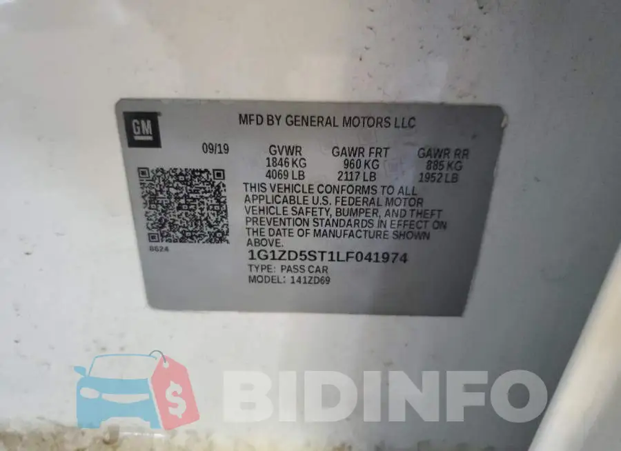 1G1ZD5ST1LF041974 Photo# 12