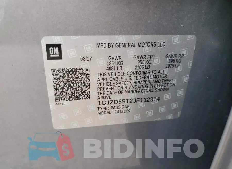 1G1ZD5ST2JF132314 Photo# 12