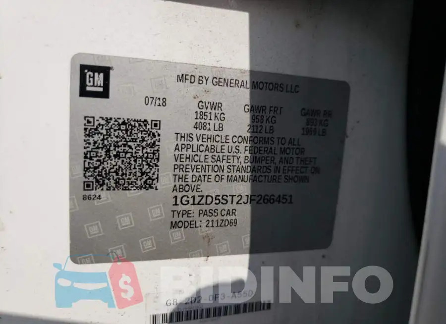 1G1ZD5ST2JF266451 Photo# 12