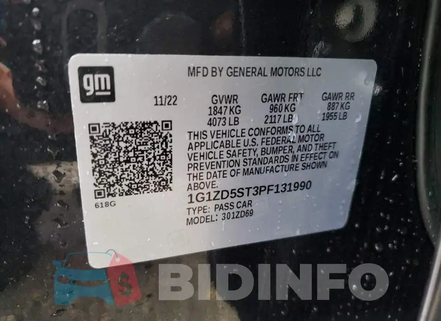 1G1ZD5ST3PF131990 Photo# 12