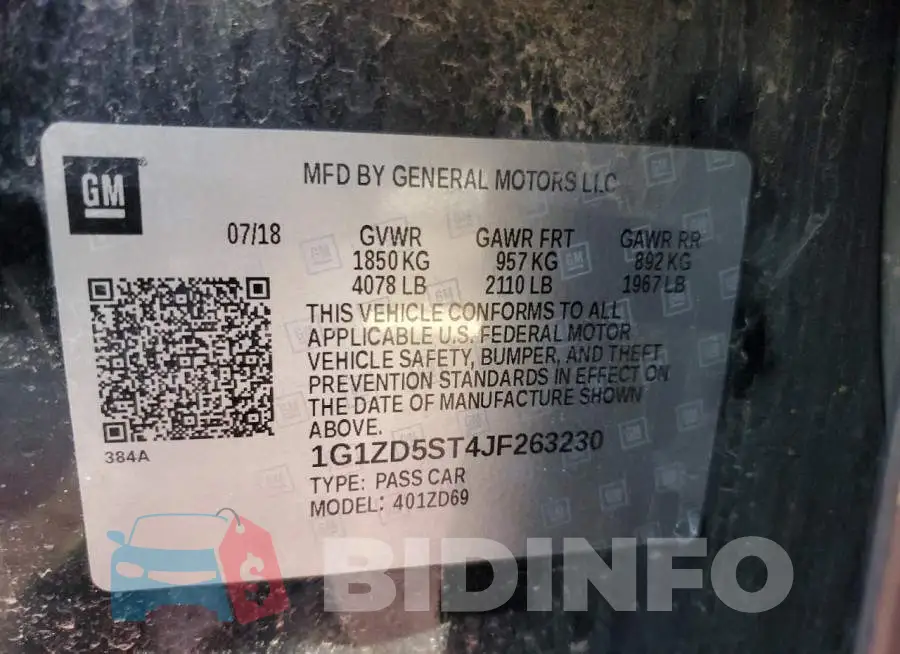 1G1ZD5ST4JF263230 Photo# 12